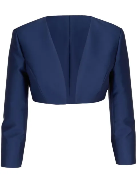 Carolina Herrera long-sleeve cropped jacket Blue ICN11N102MIK