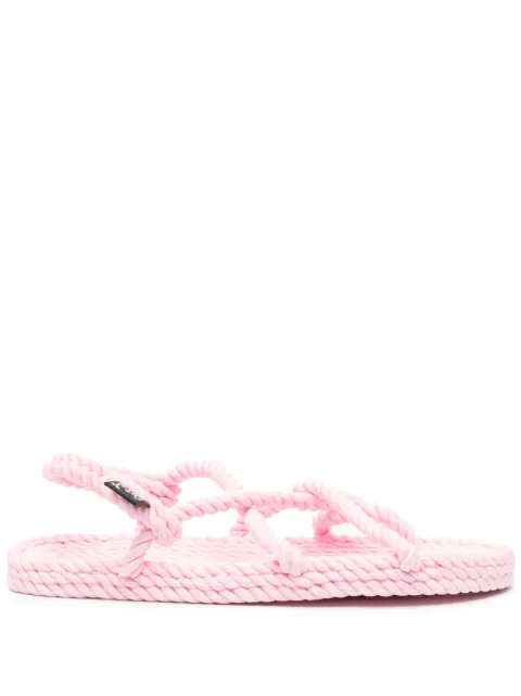 Nomadic State of Mind twisted raffia sandals Pink KYBPK