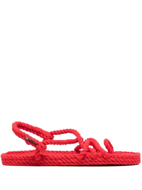 Nomadic State of Mind twisted raffia sandals Red TJRD