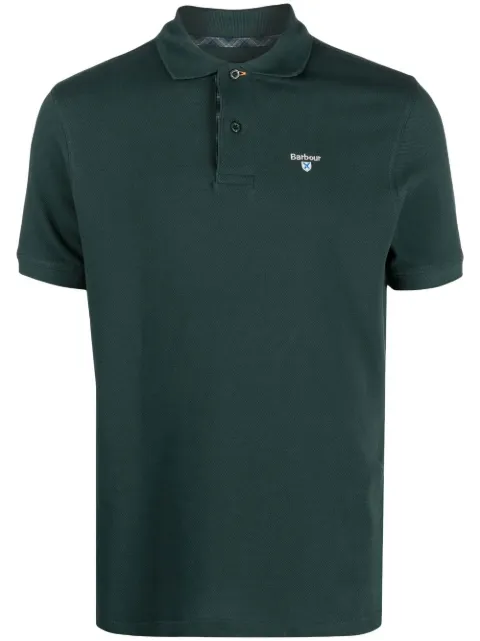 Barbour embroidered-logo polo shirt Green MML0012GN89
