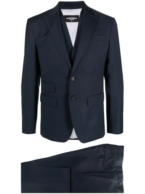 DSQUARED2 single-breasted three-piece suit Blue S74FS0043S76425