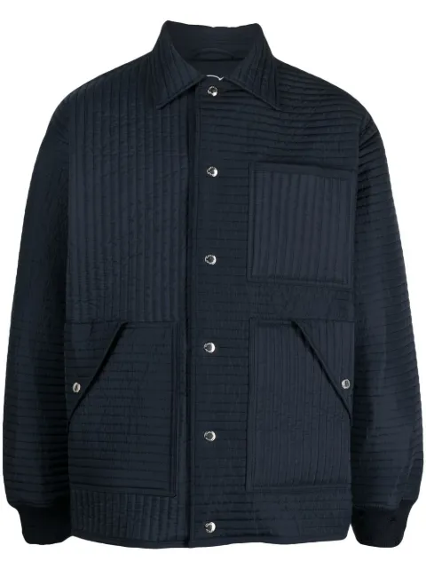 Khrisjoy logo-patch bomber jacket Blue ESM053NYQS