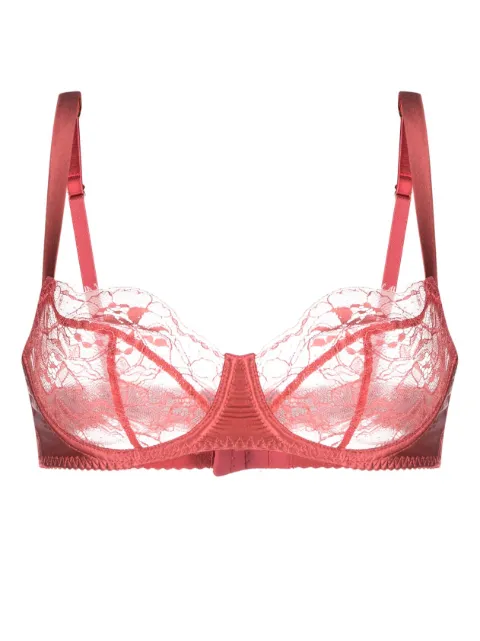 Fleur Of England Sienna lace balconette bra Pink SIENNABALCONYBRA