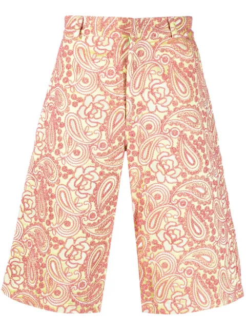 BLUEMARBLE floral-embroidery knee-length shorts Green SP07FT10A23