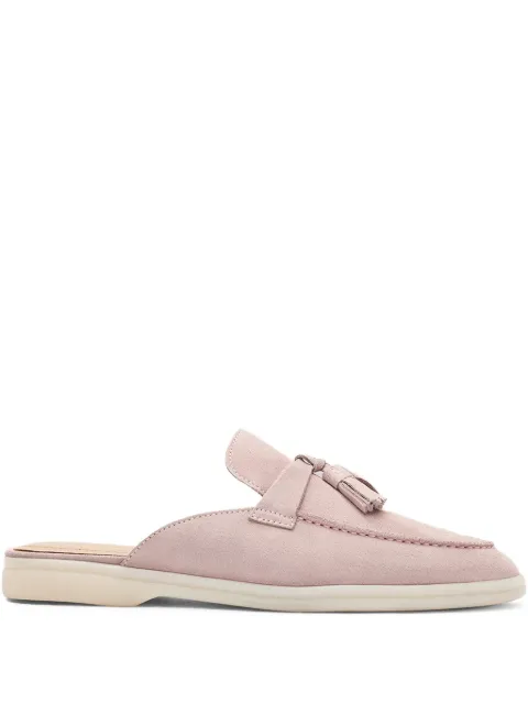Scarosso Lucrezia tassel suede mules Pink LUCREZIAMULEPINSUED
