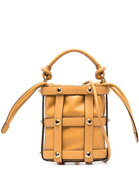 Ferragamo Cage calf-leather bucket bag Neutrals 757946