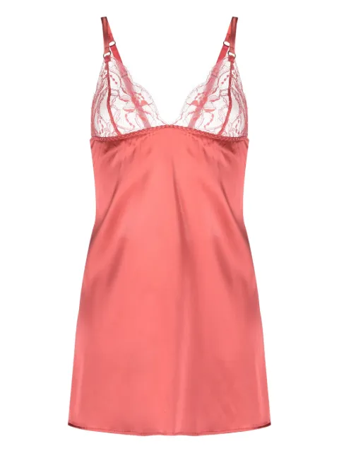 Fleur Of England Sienna lace-detail babydoll Pink SIENNASILKBABYDOLL