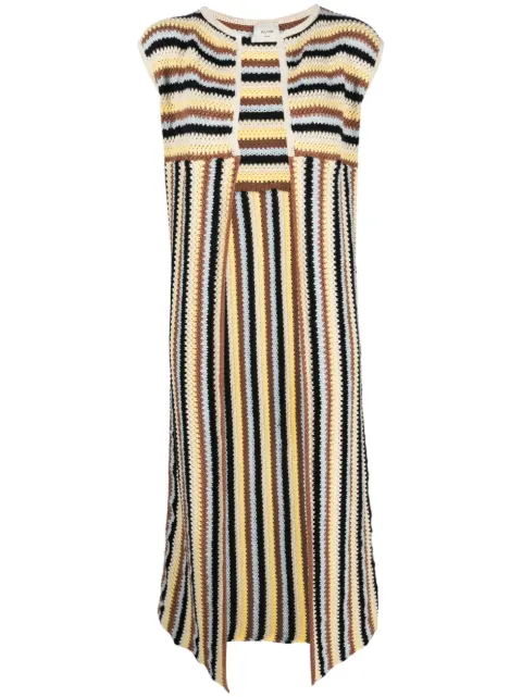 Alysi stripe-pattern knitted gilet Brown 203428P3013