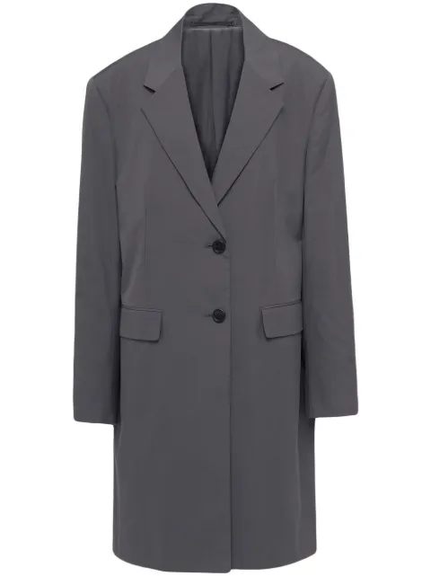 Prada single-breasted cotton coat Grey P646QS2311123