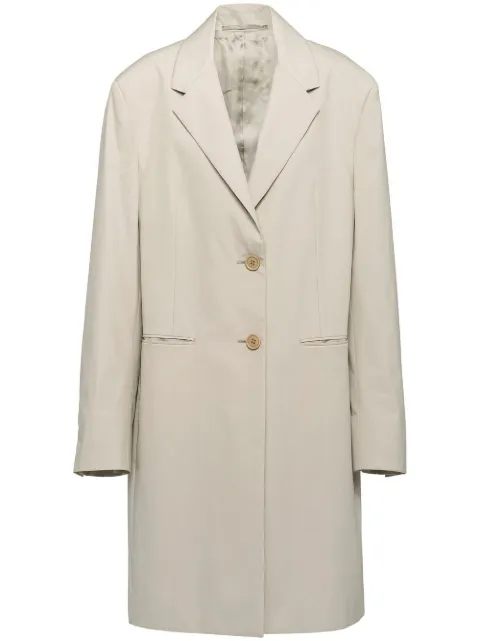 Prada single-breasted cotton coat Neutrals P646QS2311123