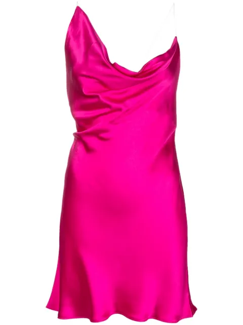 Y/Project draped silk minidress Pink WDRESS105