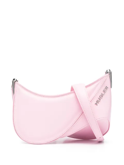 Mugler small Spiral Curve 01 embossed crossbody bag Pink 22W10SA0008906