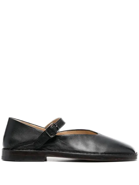 LEMAIRE ballerina shoes in leather Black FO0015LL0023