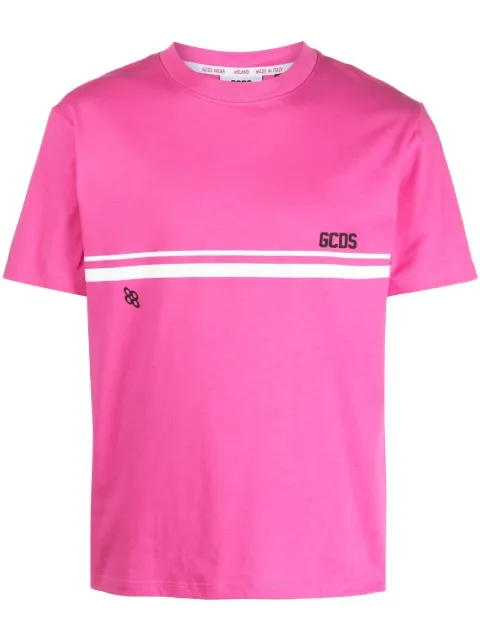 GCDS logo-print short-sleeve t-shirt Pink SS23M130170