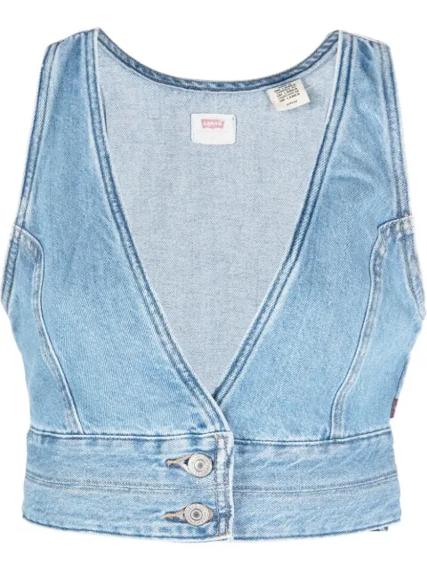 Levi's denim sleeveless top Blue A48810000