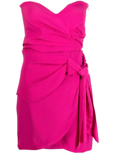 Federica Tosi ruched knotted minidress Pink FTE23AB0760SE0013