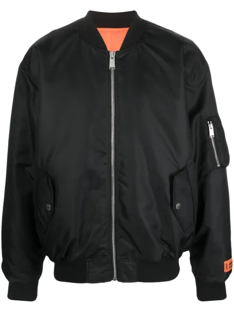 Heron Preston padlock-patch bomber jacket Black HMEH007S23FAB0011001