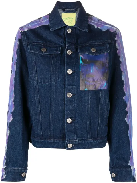 Sky High Farm tie-dye panel denim jacket Blue SHF03J2011