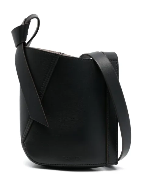 Lanvin Hobo Tie leather shoulder bag Black LMBGTMSDPIENP23