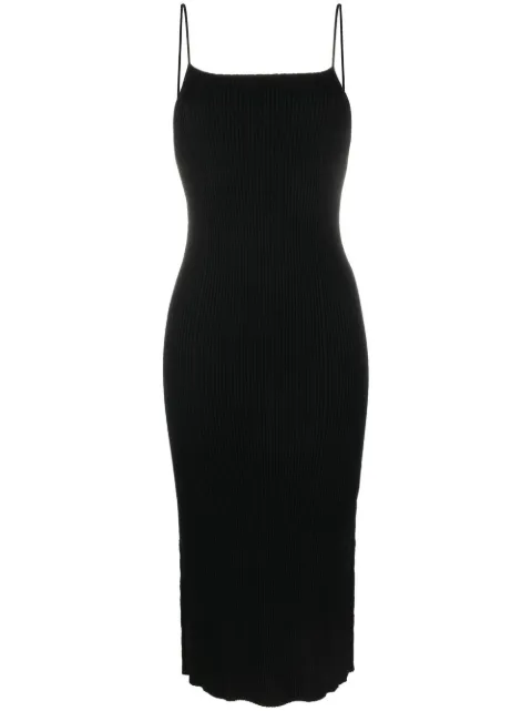 AERON ribbed-knit low-back dress Black AW23RSDR412436001