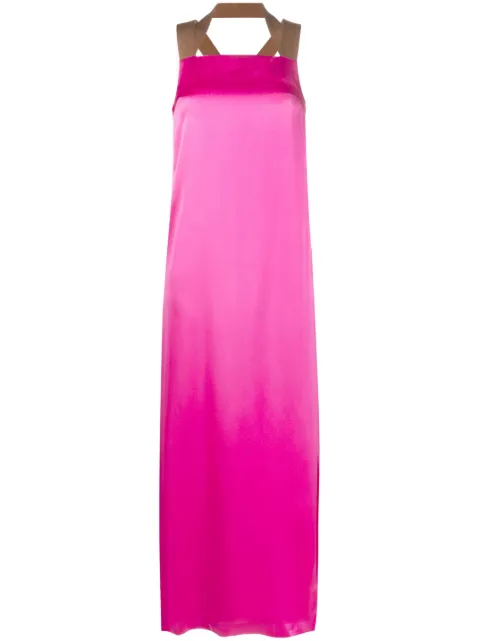 Alysi satin long dress Pink 103307P3241