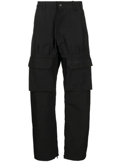 44 LABEL GROUP multi-pocket parachute trousers Black B0030256FA253