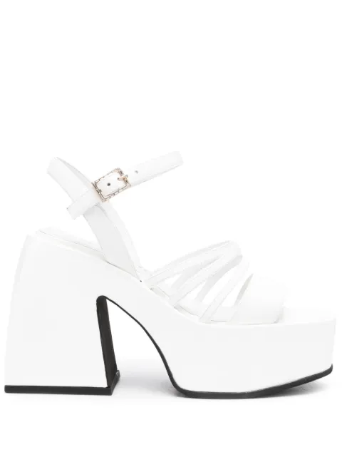 Nodaleto Bulla Chibi 110mm platform sandals White NO112818