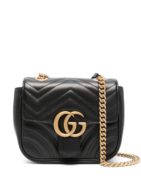Gucci mini GG Marmont shoulder bag Black 739682AABZC1000