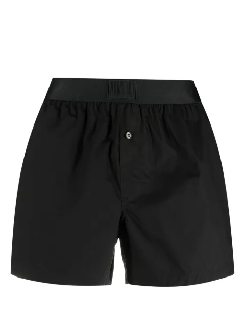 VETEMENTS logo-patch swimming shorts Black VL16UN240B