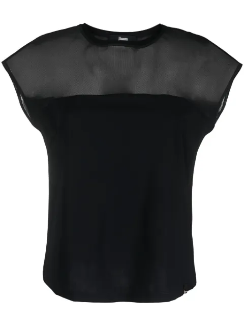 Herno tulle-panel T-shirt Black JG000183D13457S