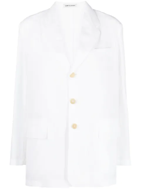 Low Classic single-breasted button blazer White LOW23SMBZ030