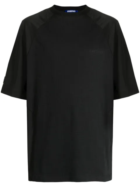 Spoonyard hook-detail short-sleeve T-shirt Black KT085M
