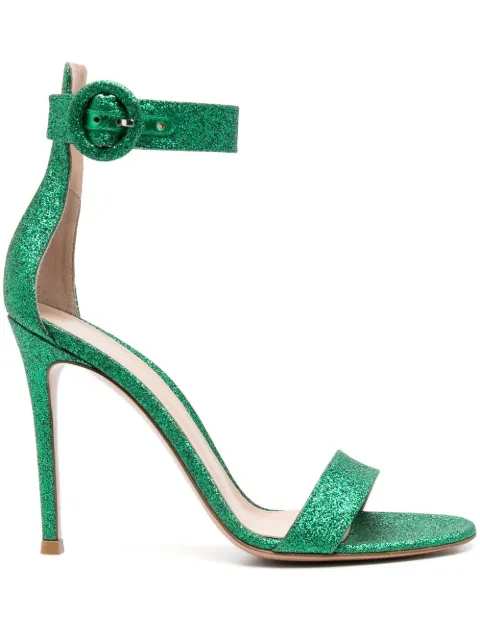 Gianvito Rossi Portofino 105mm glitter sandals Green G6109615RICSTH