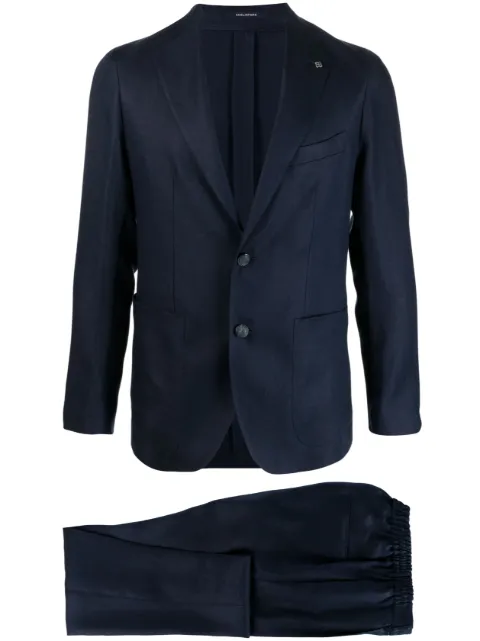 Tagliatore logo-appliqué single-breasted suit Blue ADAKAR22K14PE340021U