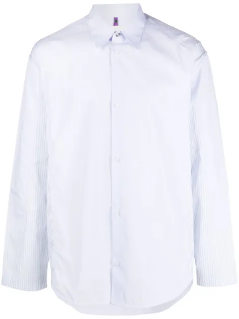 OAMC classic-collar cotton shirt Blue 23E28OAU03COT00811