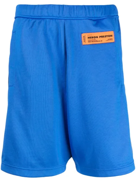 Heron Preston logo-patch track shorts Blue HMCL007S23JER001