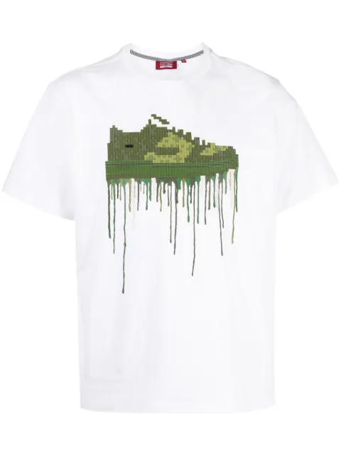 Mostly Heard Rarely Seen Green Louis cotton T-shirt White MHEB02BCT04