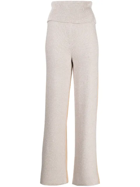 Off-White Diag Languid two-tone knit trousers Neutrals OWHG012S23KNI0016161