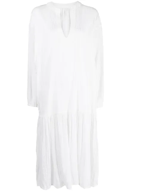 lemlem Abira Poet shirt dress White RW2245C1