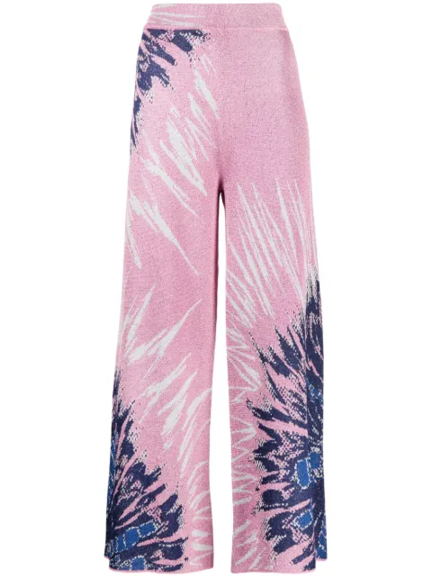 Hayley Menzies metallic tie-dye jacquard knit culottes Pink SS2300793KNTRPKB