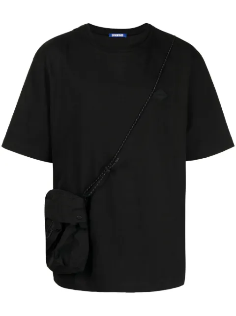 Spoonyard attached-pocket short-sleeve T-shirt Black KT078M