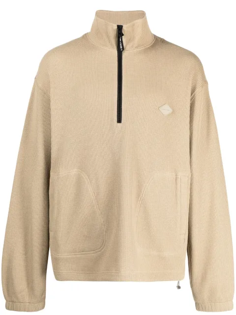 Spoonyard waffle-effect polo-shirt Brown KT083M