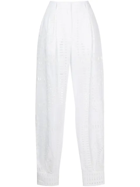 Alberta Ferretti cut out-detail high-waisted trousers White A03331632