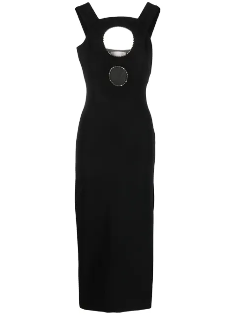 Genny round cut-out sheath dress Black 74AAO420N0115
