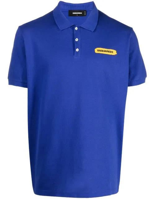 DSQUARED2 logo-print polo shirt Blue S74GL0073S22743