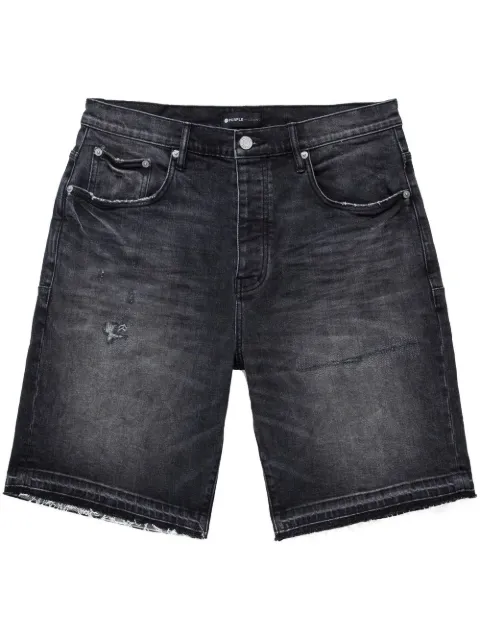 Purple Brand distressed denim shorts Black P021BBRH223