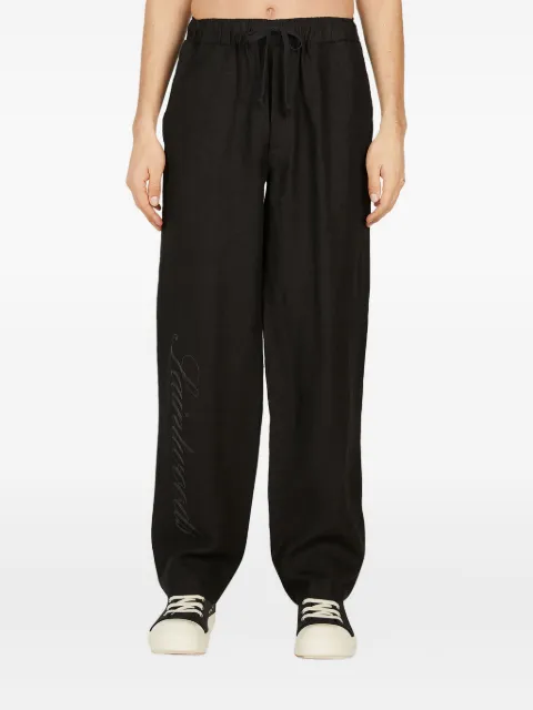 Saintwoods logo-print trousers Black SW01614