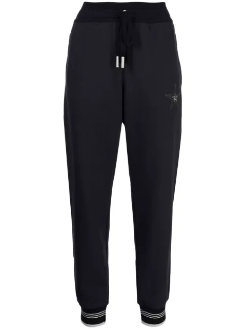 Lorena Antoniazzi star-detail cotton track pants Blue P2307PA96A9999