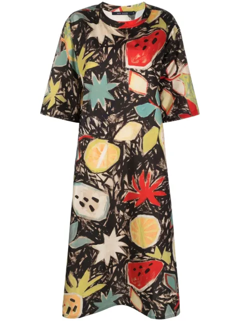 Sofie D'hoore Darby fruit-print dress Black DARBYCTFR