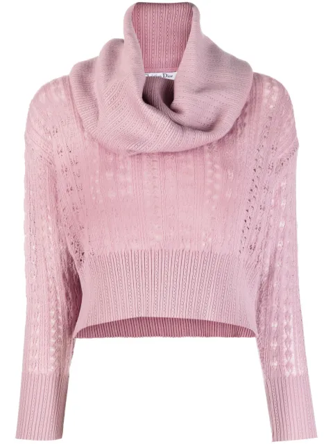 Christian Dior Pre-Owned 1990s roll-neck knitted top Purple HOLADIO371